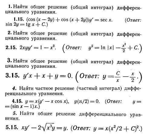 ИДЗ Рябушко 11.1 Вариант 15