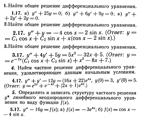 ИДЗ Рябушко 11.3 Вариант 17