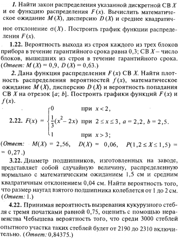 ИДЗ Рябушко 18.2 Вариант 22